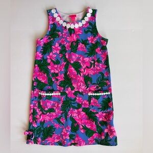 Lilly Pulitzer Dress Girls Sleeveless Pink Pockets Floral